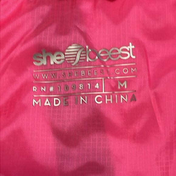 Windbreaker Vest, Fluorescent Pink, Medium - Picture 5 of 6